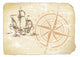 Yellowed Paper With Compass Wall Decal