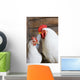 White Rooster And Hen Wall Decal
