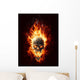 Burning Skull Wall Decal