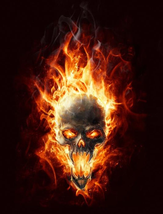 Burning Skull Wall Decal