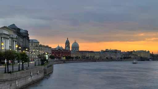 Sunset Neva River Wall Decal