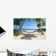 Caribbean Hammock Tied Between Two Trees Wall Decal