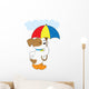 Cute Puppy Rain Wall Decal