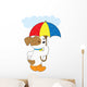 Cute Puppy Rain Wall Decal