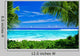 Deserted Tropical Beach Framed Wall Decal