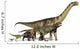 Six Dinosaurs Huge To Show Scale Wall Decal