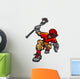 Lacrosse Player Cartoon Vector Wall Decal