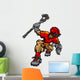 Lacrosse Player Cartoon Vector Wall Decal