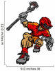 Lacrosse Player Cartoon Vector Wall Decal