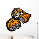 Tiger Mascot Body With Paws and Claws Wall Decal