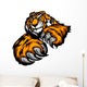 Tiger Mascot Body With Paws and Claws Wall Decal