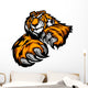 Tiger Mascot Body With Paws and Claws Wall Decal