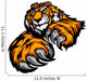 Tiger Mascot Body With Paws and Claws Wall Decal