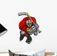 Hockey Player Skating Vector Wall Decal