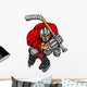 Hockey Player Skating Vector Wall Decal
