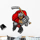 Hockey Player Skating Vector Wall Decal