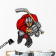Hockey Player Skating Vector Wall Decal