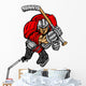 Hockey Player Skating Vector Wall Decal