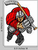 Hockey Player Skating Vector Wall Decal