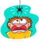 Boy Scared Spider Wall Decal