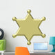 Country Sheriff Gold Star Wall Decal