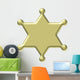 Country Sheriff Gold Star Wall Decal