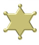 Country Sheriff Gold Star Wall Decal