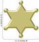 Country Sheriff Gold Star Wall Decal