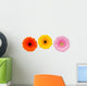 Three Colorful Gerbera Flowers Wall Decal