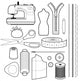 Sewing Tools Wall Decal