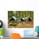 Group Canvas Tents Campground Wall Decal