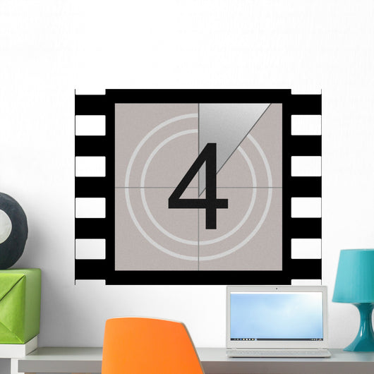 Four Film Countdown Wall Decal