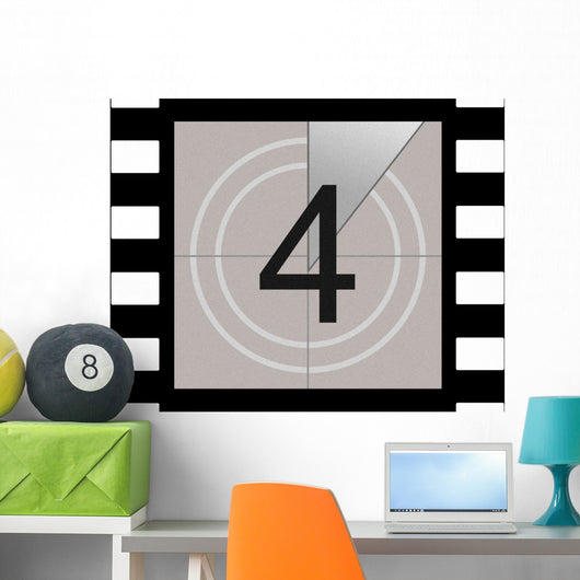 Four Film Countdown Wall Decal