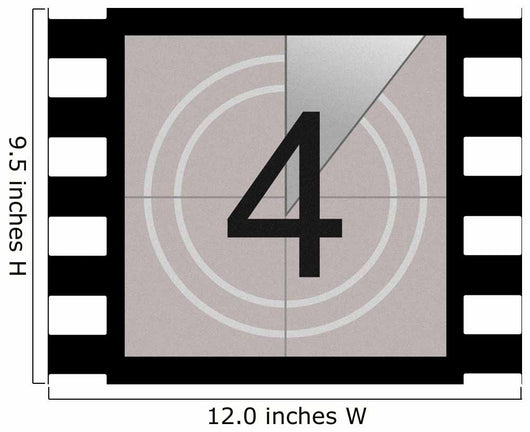 Four Film Countdown Wall Decal