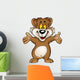 Happy Brown Bear Wall Decal