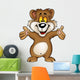 Happy Brown Bear Wall Decal