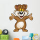 Happy Brown Bear Wall Decal
