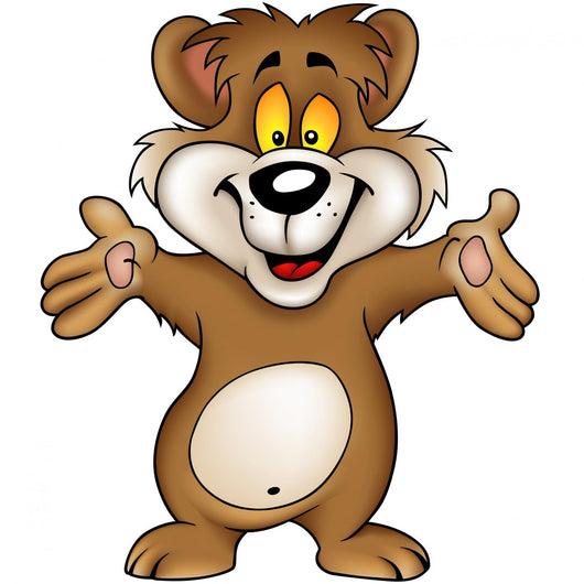 Happy Brown Bear Wall Decal