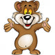 Happy Brown Bear Wall Decal