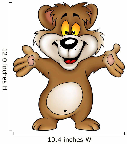 Happy Brown Bear Wall Decal