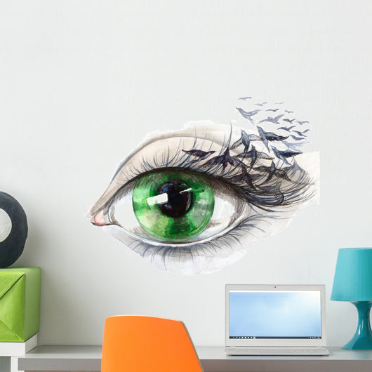 Eye With Birds Series Wall Decal