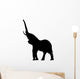 Trumpeting Elephant Silhouette Wall Decal