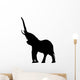 Trumpeting Elephant Silhouette Wall Decal