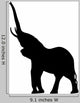 Trumpeting Elephant Silhouette Wall Decal