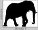 Walking Elephant Silhouette Wall Decal