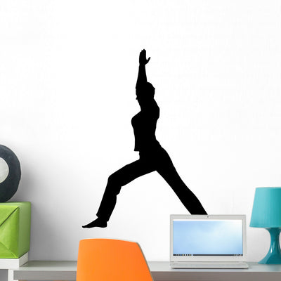 Yoga Wall Decal shown on a wall