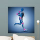 Running Man with Highlighted Joints - Blue Wall Decal