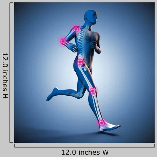 Running Man with Highlighted Joints - Blue Wall Decal
