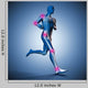 Running Man with Highlighted Joints - Blue Wall Decal