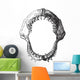Shark Jaw Vintage Engraving Wall Decal
